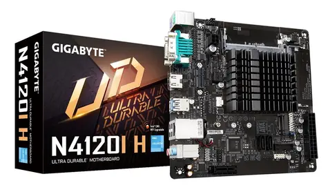 GIGABYTE N4120I H / Intel Celeron N4120 / 2x DDR4 2400 / SATA III / M.2 / GLAN / mini ITX