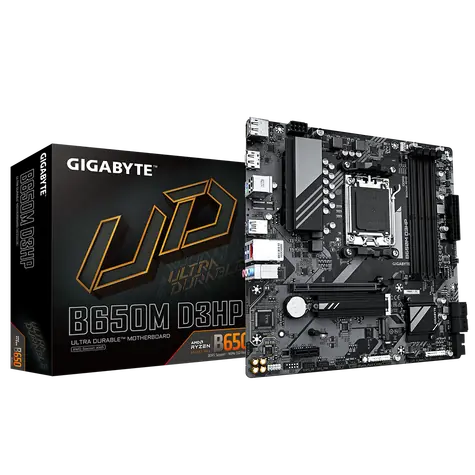 GIGABYTE B650M D3HP/ B650 / AM5 / 4x DDR5 / PCIEx16 / 1x 2.5GLAN / mATX
