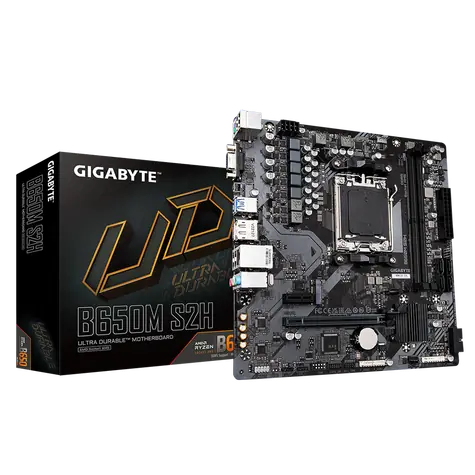 GIGABYTE B650M S2H / B650M / AM5 / 2x DDR5 / PCIEx16 / 1GLAN / mATX