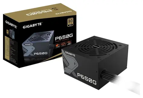 GIGABYTE GP-P650G / ATX / 650W / nemodulární / 80PLUS GOLD / aktivní PFC / 120mm ventilátor