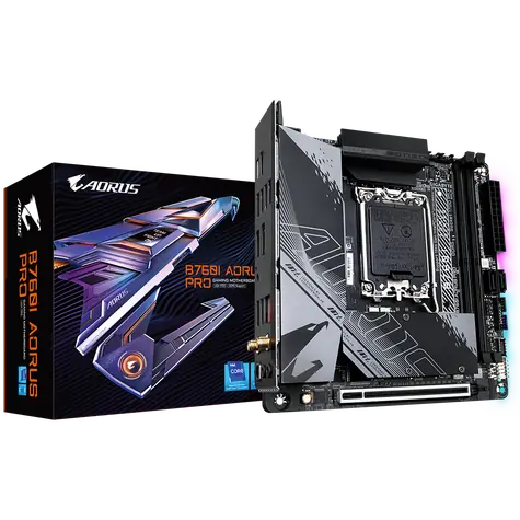 GIGABYTE B760I AORUS PRO / B760I / LGA1700 / 2x DDR5 / PCIEx16 / 1x 2.5GLAN / mITX