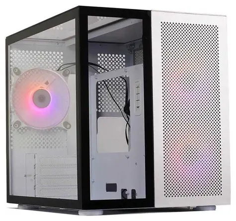 Redragon GC-588 Axe ARGB černá / Micro ATX / 2x USB-A + 1x USB-C / bez zdroje / průhledná bočnice