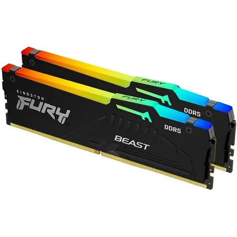 Kingston Fury Beast RGB 32GB (2x 16GB) DDR5 6000MHz / CL30 / DIMM / 1.4V / Non-ECC / XMP 3.0