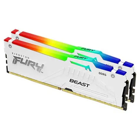 Kingston Fury Beast White RGB 32GB (2x 16GB) DDR5 6800MHz / CL34 / DIMM / 1.4V / Non-ECC / Unbuffered / EXPO