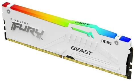 Kingston Fury Beast White RGB 16GB (1x 16GB) DDR5 6800MHz / CL34 / DIMM / XMP / 1.4V