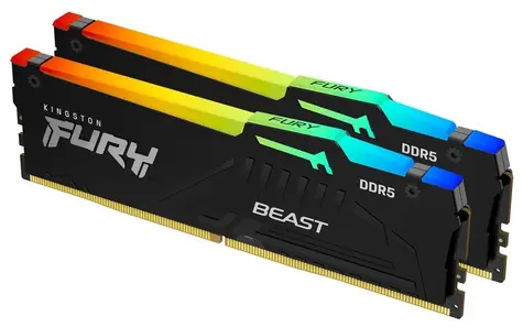 Kingston Fury Beast Black RGB 32GB (2x 16GB) DDR5 6800MHz / CL34 / DIMM / XMP / 1.4V