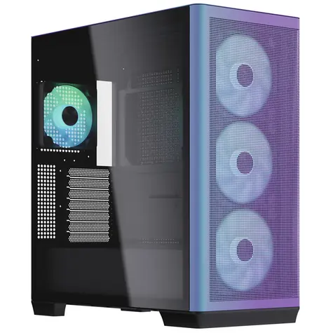 APNX C1 Mid-Tower ATX Case chromaflair / ATX / 4x 120mm ARGB / bez zdroje / průhledná bočnice