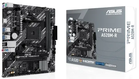 ASUS PRIME A520M-R / A520 / 2x DDR5 / PCIEx16 / 1GLAN / mATX