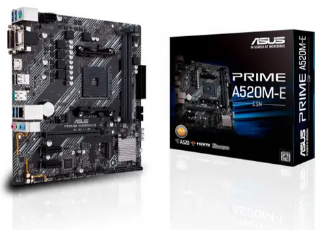 ASUS PRIME A520M-E/CSM / A520 / 2x DDR4 / PCIEx16 / 1GLAN / mATX