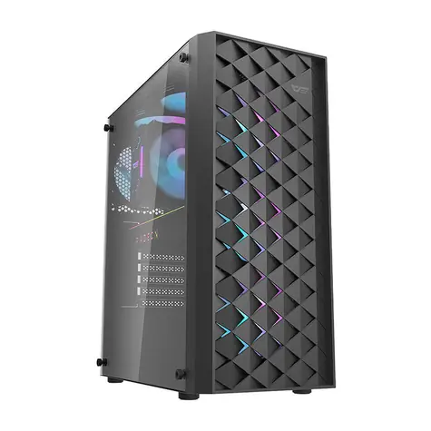 darkFlash DK351 černá / ATX / 4x 120 mm / 2x USB-A / průhledná bočnice / bez zdroje 
