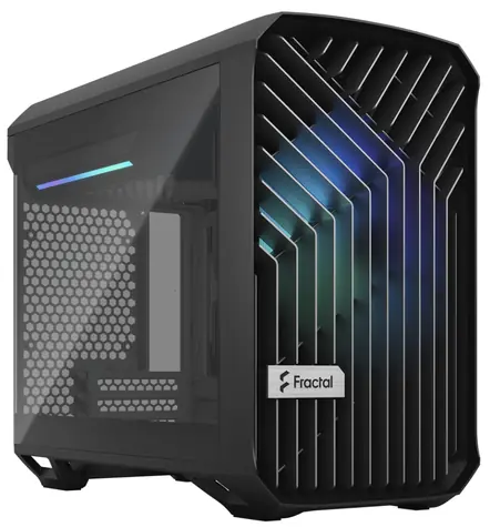 Fractal Design Torrent Nano RGB TG Clear Tint bílá / Mini-ITX / 2x USB-A 3.2 / 1x USB-C 3.2 / bez zdroje / prach filtry