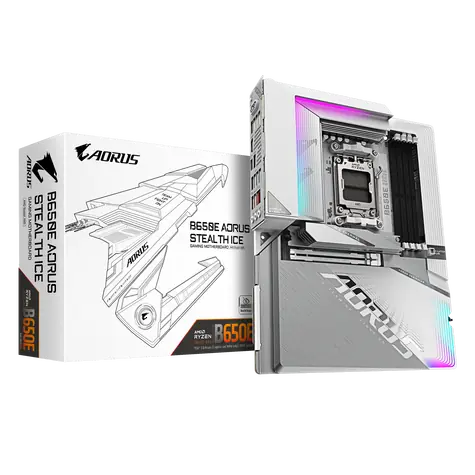 GIGABYTE B650E AORUS STEALTH ICE / B650E / AM5 / 4x DDR5 / PCIEx16 / 1x 2.5GLAN / Wi-Fi / E-ATX