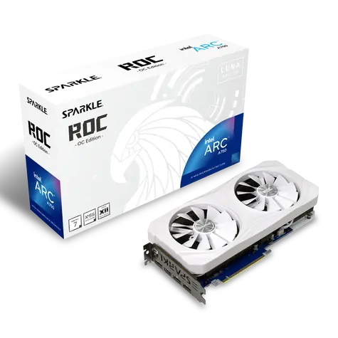 SPARKLE Intel Arc A750 ROC Luna OC Edition 8G / 2050 MHz / 8GB GDDR6 / 256-bit / 1xHDMI + 3x DP / (8+8)