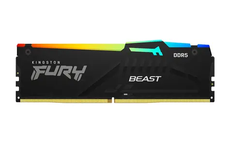 Kingston FURY Beast Black RGB 16GB (1x 16GB) 6000MHz / DDR5 / CL36 / DIMM / 1.35V / EXPO