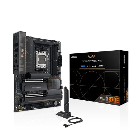 ASUS PROART X870E-CREATOR WIFI / AMD X870E / DDR5 / SATA III RAID / USB / 10GLAN / M.2 / sc.AM5 / ATX