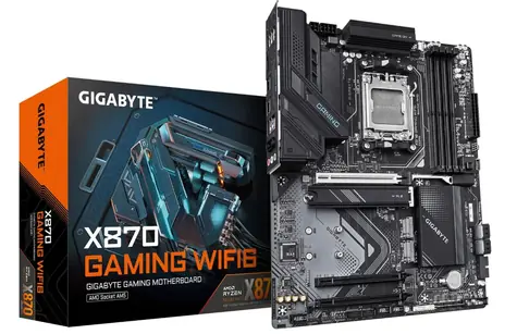 GIGABYTE X870 GAMING WIFI6 / AMD X870 / DDR5 / SATA III RAID / USB / 2.5GLAN / M.2 / sc.AM5 / ATX