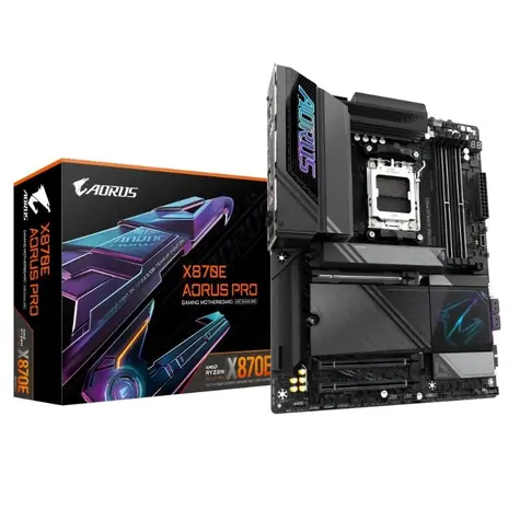 GIGABYTE X870E AORUS PRO / AMD X870 / DDR5 / SATA III RAID / USB / 2.5GLAN / M.2 / sc.AM5 / ATX