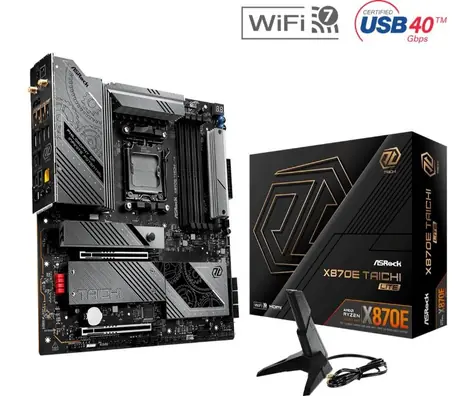 ASRock X870E TAICHI LITE / AMD X870 / DDR5 / SATA III RAID / USB / 5GLAN / M.2 / sc.AM5 / E-ATX