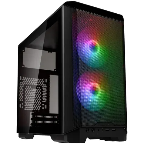 PHANTEKS Eclipse P200A D-RGB černá / Mini-ITX / 1x USB-C 3.1 / 2x USB-A 3.0 / 2x 120mm / bez zdroje / průhledná bočnice