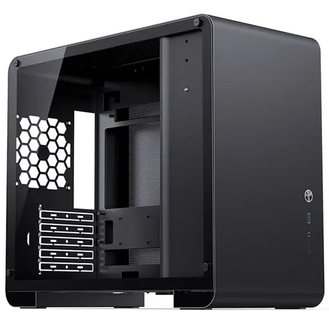 Jonsbo U4 Mini černá / mATX / 1x USB-A 3.0 / 1x USB-C 3.2 / bez zdroje / průhledná bočnice 