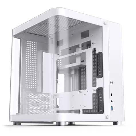 Jonsbo TK-1 bílá / Micro-ATX / 1x USB-A 3.0 / 1x USB-C 3.2 / bez zdroje / průhledná bočnice 