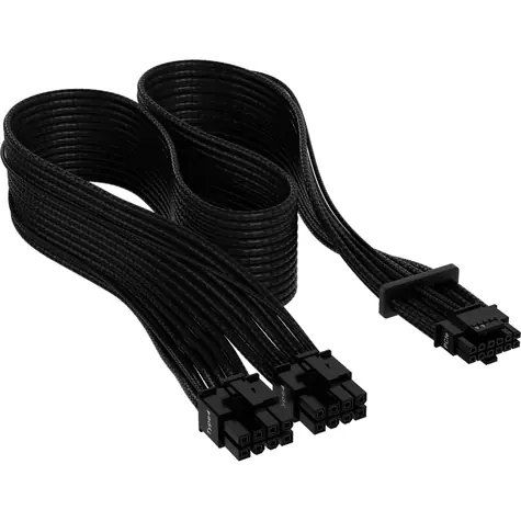Corsair Premium Sleeved PCIe 5.0 12VHPWR PSU adapter cable černá / 50 cm
