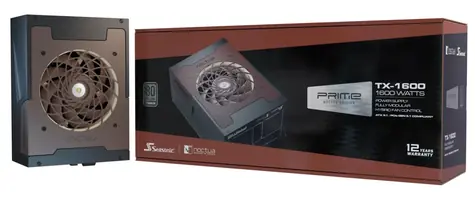 Seasonic PRIME TX-1600 Noctua Edition / ATX 3.1 / aktivní PFC / 120mm ventilátor / modulární / 80PLUS Titanium