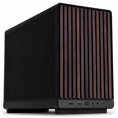 Lian Li DAN Cases A3-mATX Wood edition černá  / mATX / mini-ITX / 2x USB-A 3.0 + USB-C 3.1 / bez zdroje 