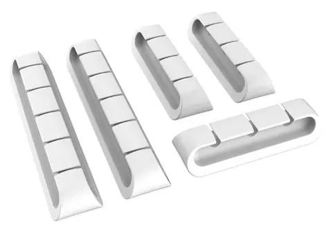 AKASA - držák kabelů bílá / 5ks 