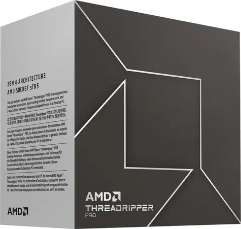 AMD Ryzen Threadripper PRO 7995WX @ 2.5GHz / Turbo 5.1GHz / 96C192T / L1 6MB L2 96MB L3 384MB / sTR5 / Zen 4