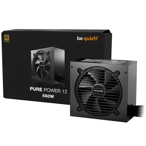 be quiet! Pure Power 12 550W / ATX 3.1 / 550W / 80 PLUS Gold / Aktivní PFC / nemodulární
