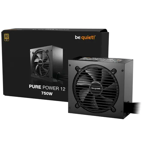 be quiet! Pure Power 12 750W / ATX 3.1 / 750W / 80 PLUS Gold / Aktivní PFC / nemodulární 