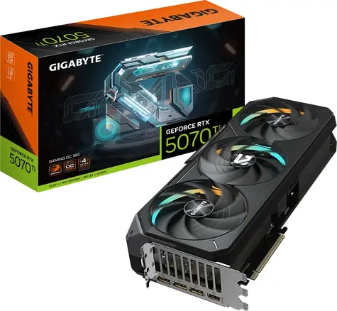 GIGABYTE GeForce RTX 5070 Ti GAMING OC 16GB / 2300MHz / 16GB GDDR7 / 256-bit / 1x HDMI + 3x DP / 750W (16)