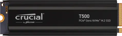 Crucial T500 4TB / M.2 2280 / PCIe Gen4 / R: 7000 MBps / W: 6900 MBps / MTBF: 1.5 mh / chladič 