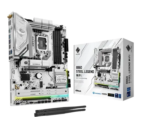 ASRock B860  Steel Legend WiFi / B860 / LGA 1851 / 4x DDR5 / PCIEx 16 / 2.5GLAN / Wi-Fi / ATX