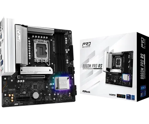 ASRock B860M Pro RS / B860 / LGA 1851 / 4x DDR5 / PCIEx 16 / 2.5GLAN / mATX