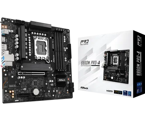 ASRock B860M Pro-A / B860 / LGA 1851 / 4x DDR5 / PCIEx 16 / 2.5GLAN / mATX