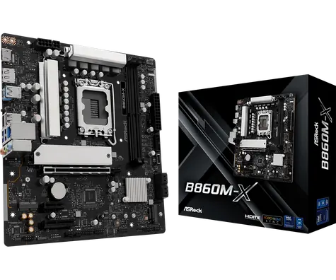 ASRock B860M-X / B860 / LGA 1851 / 2x DDR5 / PCIEx 16 / 2.5GLAN / mATX