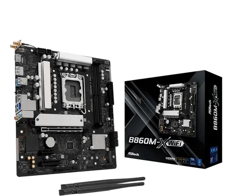 ASRock B860M-X WiFi / B860 / LGA 1851 / 2x DDR5 / PCIEx 16 / 2.5GLAN / Wi-Fi / mATX
