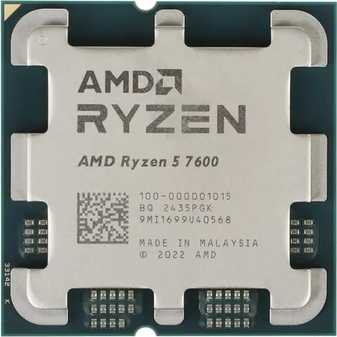 AMD Ryzen 5 7600 @ 3.8GHz - TRAY / Turbo 5.1GHz / 6C12T / L2 6MB L3 32MB / AM5 / Zen 4 / 65W