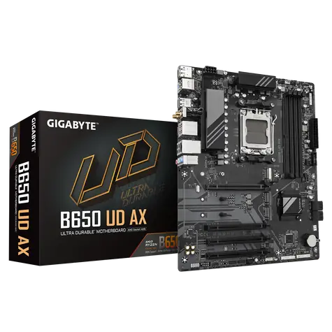 GIGABYTE B650 UD AX / B650 / AM5 / 4x DDR5 / PCIEx16 / GLAN / ATX