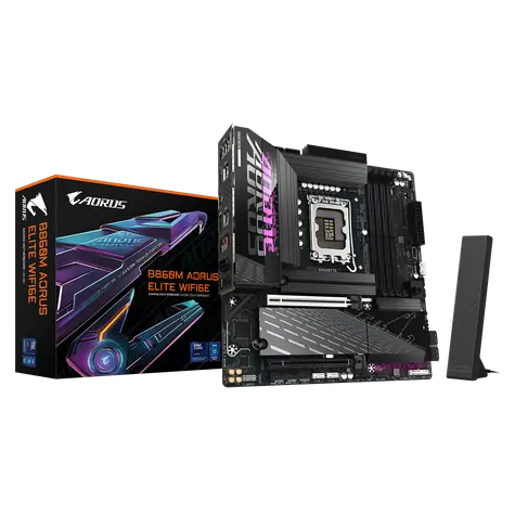 GIGABYTE B860M AORUS ELITE WIFI6E / B860M /  LGA1851 / 4x DDR5 / PCIEx16 / 2.5 GLAN / mATX