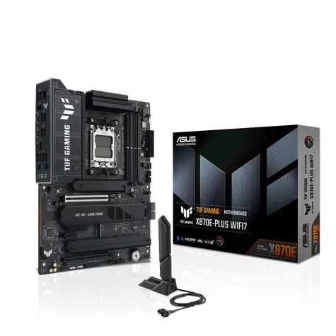 ASUS TUF GAMING X870E-PLUS WIFI / AMD X870 / DDR5 / SATA III RAID / USB / 2.5GLAN / M.2 / sc.AM5 / ATX