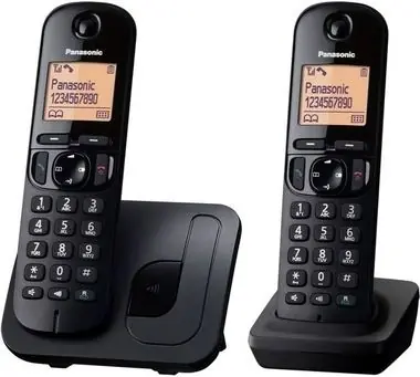 Panasonic KX-TGC212FXB Twinpack / CLIP / telefonní seznam na 50 jmen / montáž na stěnu / černý