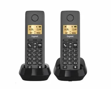 Rozbaleno - Gigaset Pure 100 Duo černá / Bezdrátový telefon pevné linky / 1.5