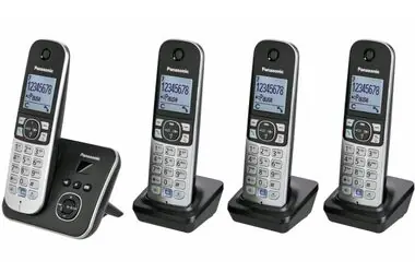 Rozbaleno - Panasonic KX-TG6824GB +3 sluchátka/Bezdrátový analogový telefon /DECT/ 1.8