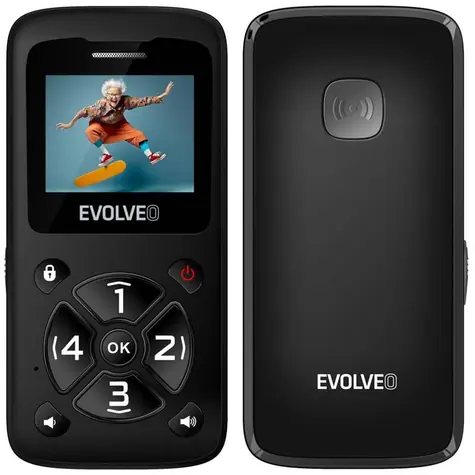 EVOLVEO EasyPhone ID černá / 1.7