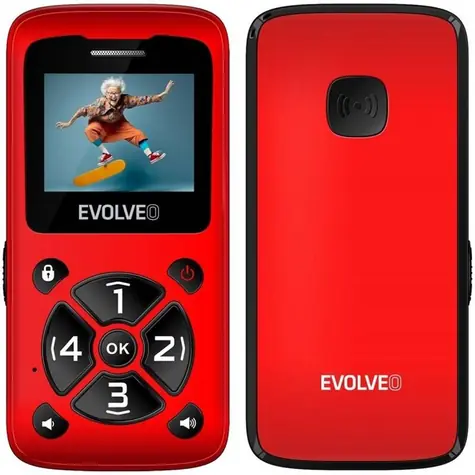 EVOLVEO EasyPhone ID červená / 1.7