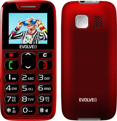 EVOLVEO EasyPhone červená / 1.8