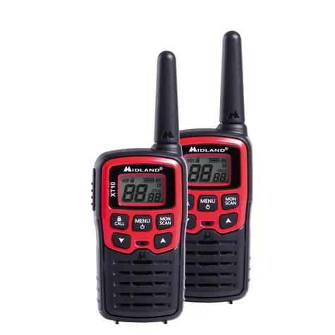 Midland XT10 / 2x vysílačka / LCD / dosah až 4km / 16 kanálů 